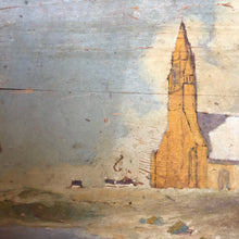 Load image into Gallery viewer, Oil on wood French church
