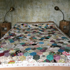 Patchwork bed throw