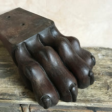 Load image into Gallery viewer, Carved wooden lion paw (dark)
