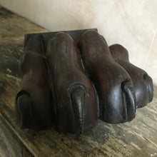 Load image into Gallery viewer, Carved wooden lion paw (dark)
