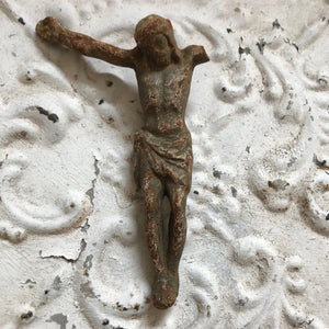 Small cast iron crucifix figure
