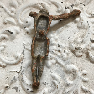 Small cast iron crucifix figure