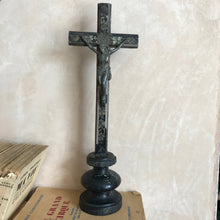 Load image into Gallery viewer, Freestanding crucifix with floral detail
