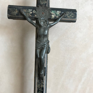 Freestanding crucifix with floral detail