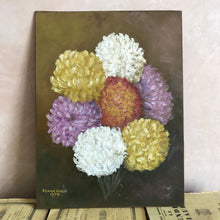 Load image into Gallery viewer, Oil on board chrysanthemum
