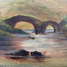 Load image into Gallery viewer, Oil on canvas: river bridge
