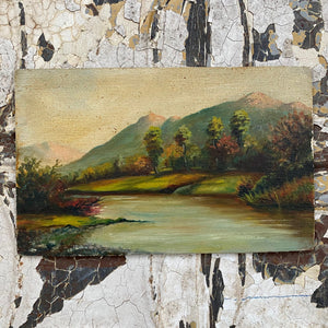 Small oil on wood