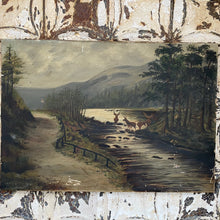 Load image into Gallery viewer, Oil on canvas: deer on the loch
