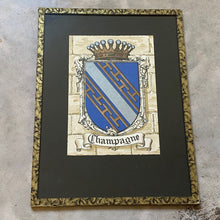 Load image into Gallery viewer, Framed French regional coat of arms - Champagne region

