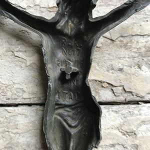 Tin Jesus crucifix figure