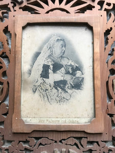 Fretwork Queen Victoria commemorative wall plaque