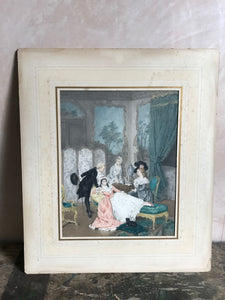 Set of French coloured prints