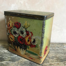 Load image into Gallery viewer, Floral tin - pansies
