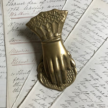 Load image into Gallery viewer, Large brass hand letter holder
