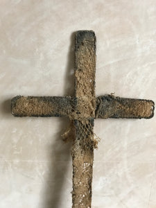 Antique French lace crucifix