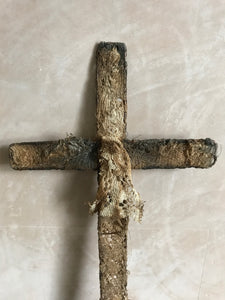 Antique French lace crucifix