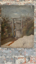 Load image into Gallery viewer, Unfinished oil on canvas garden gate
