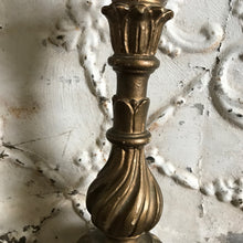 Load image into Gallery viewer, Gilt wooden candleholder
