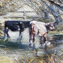Load image into Gallery viewer, 3D cows - oil on artists board
