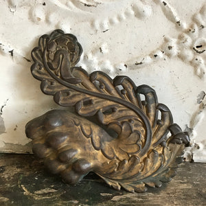 Toleware lion's paw lock cover