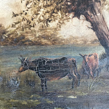 Load image into Gallery viewer, Oil on mounted canvas - rural scene
