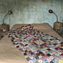 Load image into Gallery viewer, Vintage Suffolk Puff patchwork throw
